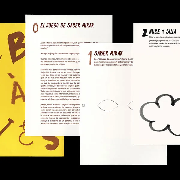 Diseño editorial. Guía pedagógica "Sobre Tàpies". Museo Fundació Antoni Tàpies. Barcelona