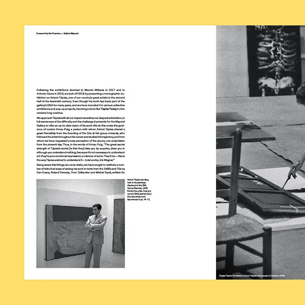 Diseño editorial. Catálogo para la exposición "Tàpies Today"