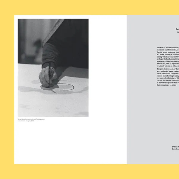 Diseño editorial. Catálogo para la exposición "Tàpies Today"