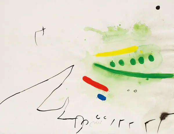 Publicación "The Youngest Among Us All". Diseño editorial. Cuadro de Miró.