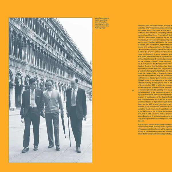 Catálogo de arte "Venezia 1958". Diseño editorial.